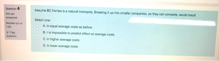 Solved Question 4 Not Yet Answered Marked Out Of 1.00 Assume | Chegg.com