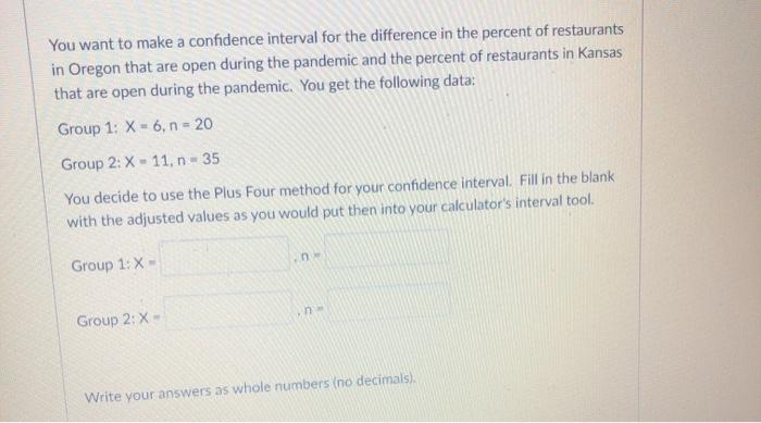 Solved You want to make a confidence interval for the | Chegg.com