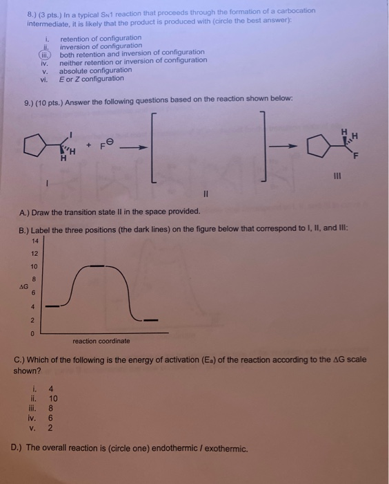 Solved answer the following questions based in the reaction | Chegg.com