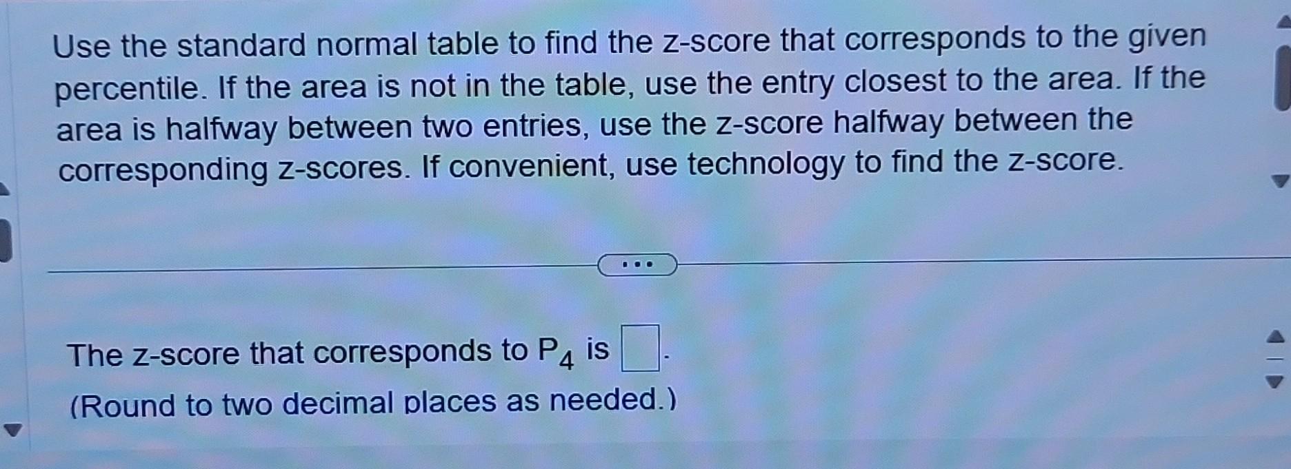Solved Use The Standard Normal Table To Find The Z score Chegg solved-use-the-standard-normal-table-to-find-the-z-score-chegg