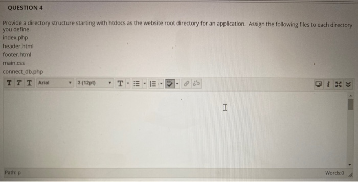Solved Question 4 Provide A Directory Structure Starting Chegg Solved Question 4 Provide A Directory Structure Starting Chegg