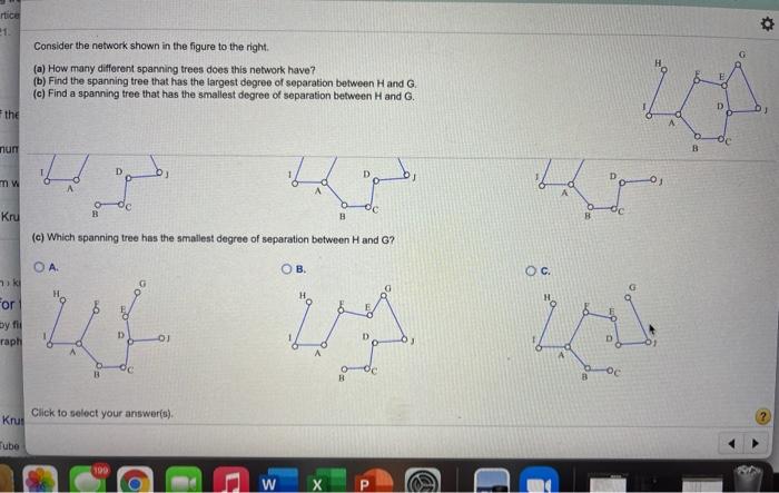 Solved Consider the network shown in the figure to the | Chegg.com