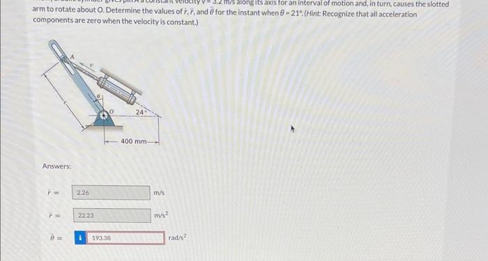 Solved arm to rotate about 0 . Determine the values of | Chegg.com