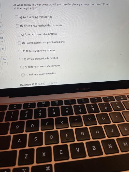 Solved At what points in the process would you consider | Chegg.com