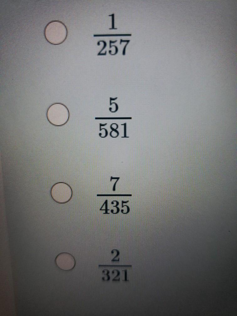 Randomly Selected Without Replacement