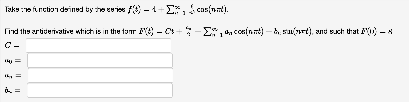 Solved Take the function defined by the series | Chegg.com