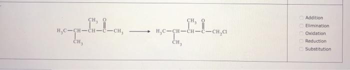 Solved Classify each of the following organic reactions in | Chegg.com