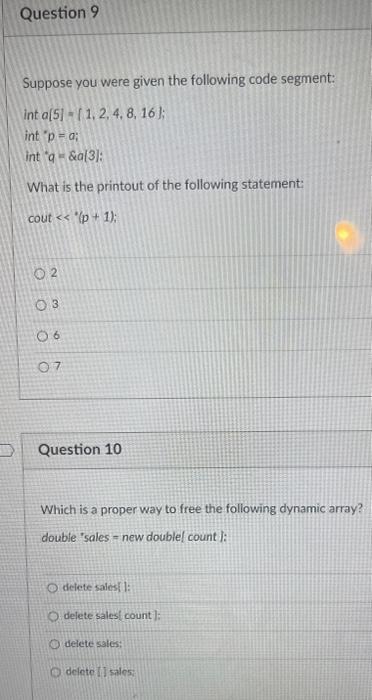 Solved Suppose you were given the following code segmen int | Chegg.com