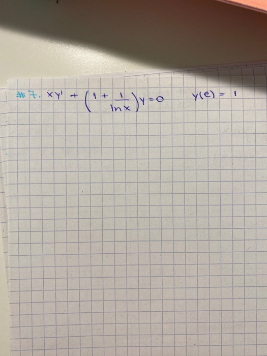 Solved 7. XY Inx)y=0 | Chegg.com