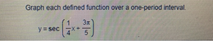 Solved Graph each defined function over a one-period | Chegg.com
