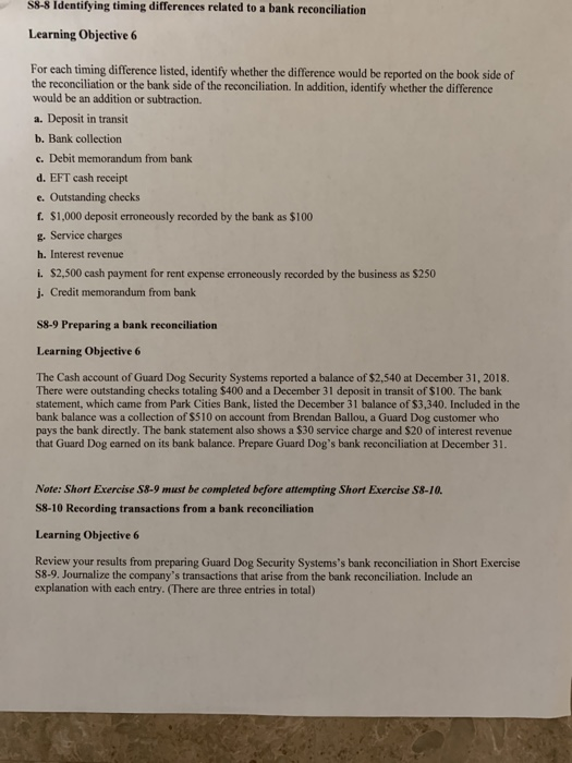 Solved S88 Identifying timing differences related to a bank
