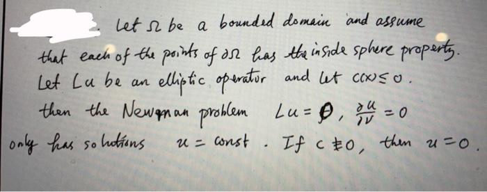 let so be a bounded domain and assume that each of | Chegg.com