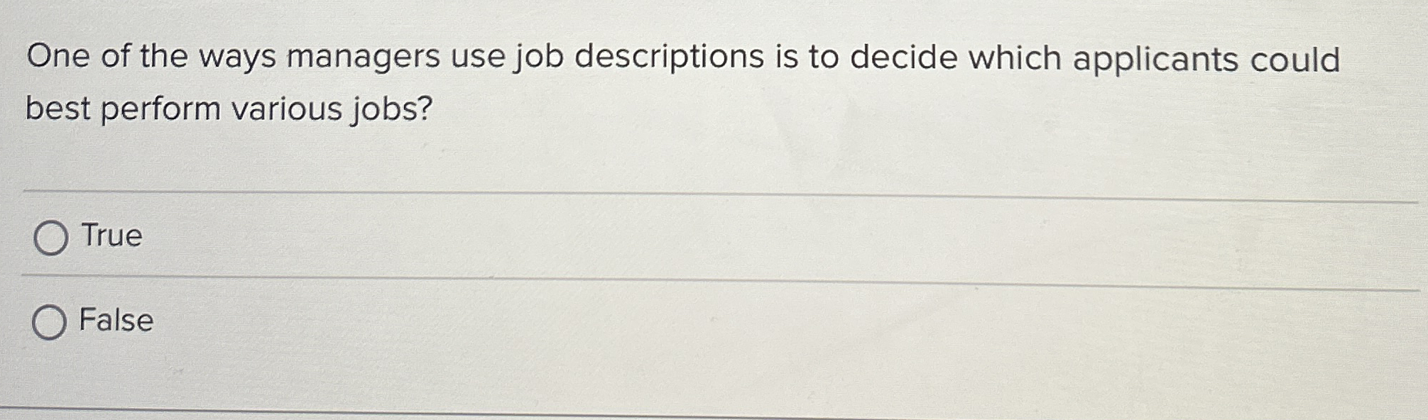 Solved One of the ways managers use job descriptions is to | Chegg.com