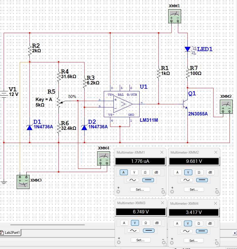 Solved Fix the following circuit so that the LED has a way | Chegg.com