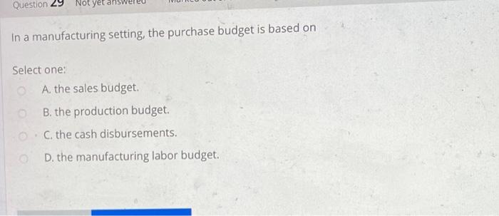 Solved Which Of The Following Statements About Budgeted | Chegg.com