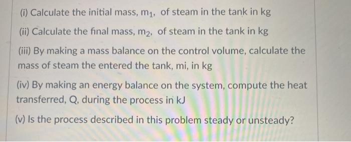 Solved QUESTION 1 A rigid tank of volume 5 minitially | Chegg.com