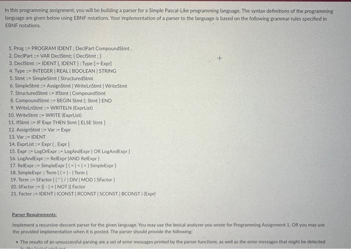 Solved In this programming assignment, you will be building | Chegg.com