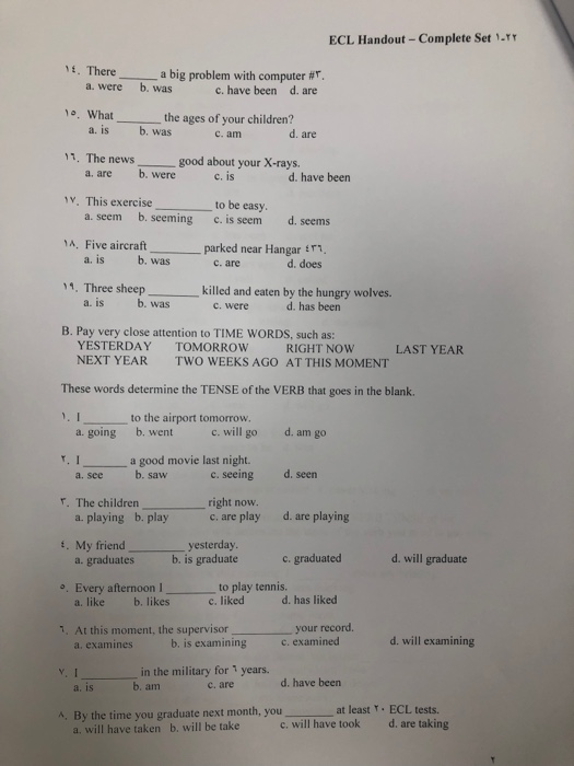 Ecl test for military