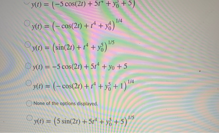 Solved Question 4 10 Points Let Y T Be A Solution Of T Chegg Com