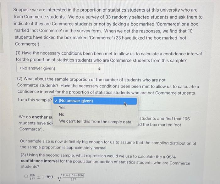 Solved Suppose We Are Interested In The Proportion Of | Chegg.com