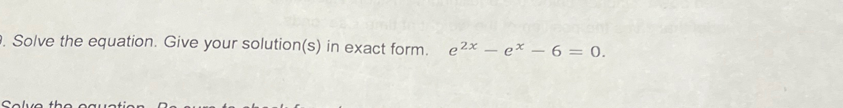 Solved Solve the equation. Give your solution(s) ﻿in exact | Chegg.com
