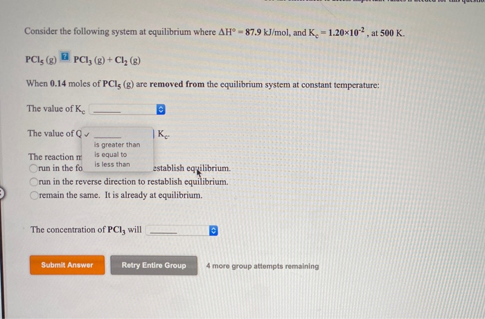 Solved Consider the following system at equilibrium where AH | Chegg.com