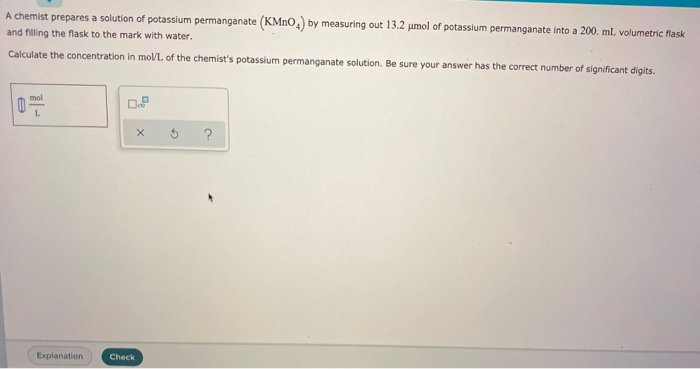 Solved A Chemist Prepares A Solution Of Potassium