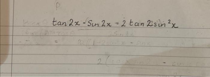 integration of sin 2x tan 2x