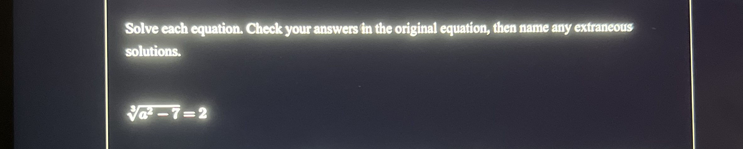 Solved Solve each equation. Check your answers fin the | Chegg.com