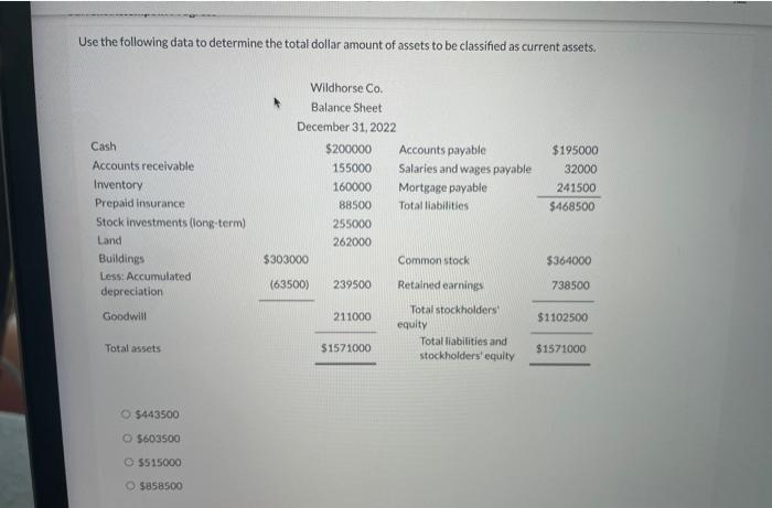 solved-use-the-following-data-to-determine-the-total-dollar-chegg