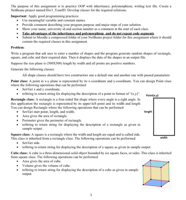 Solved The purpose of this assignment is to practice OOP | Chegg.com