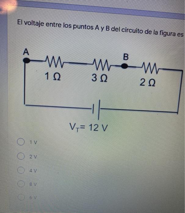 Solved The Voltage Between Points A And B In The Circuit Is? | Chegg.com