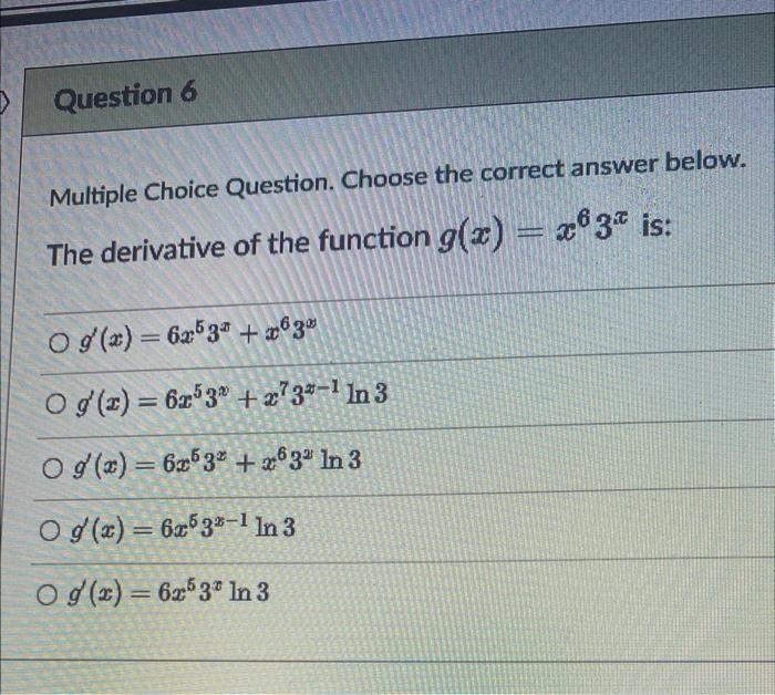Solved Multiple Choice Question. Choose the correct answer | Chegg.com