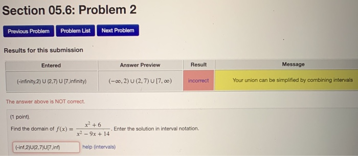 Solved Section 05.6: Problem 1 Previous Problem Problem List | Chegg.com