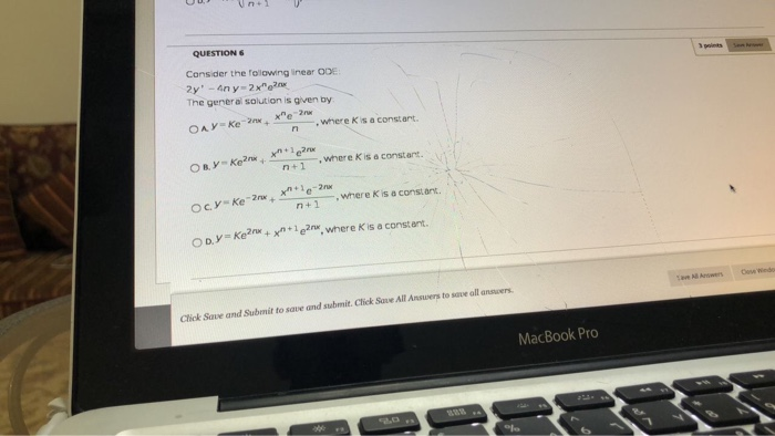 Solved QUESTIONS Consider The Following Linear ODE 2y- | Chegg.com