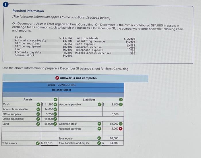 Solved ! Required information [The following information