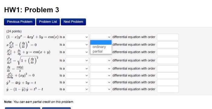Solved HW1: Problem 3 Previous Problem Problem List Next | Chegg.com