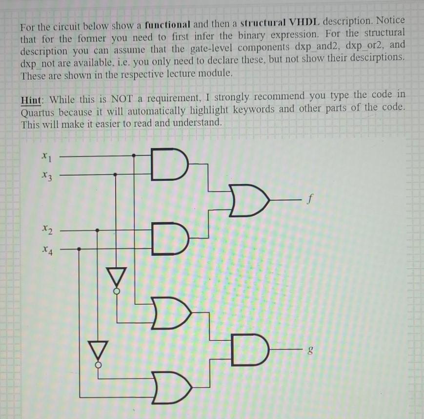 Solved I need the full written out VHDL code for this | Chegg.com