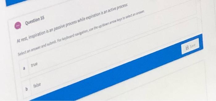 Solved Question 55 At rest, inspiration is an passive | Chegg.com