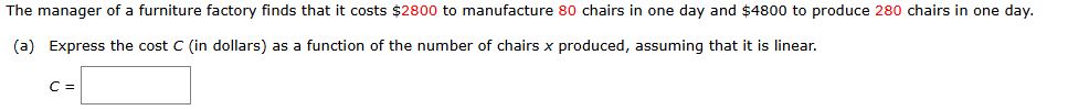 Solved The manager of a furniture factory finds that it | Chegg.com