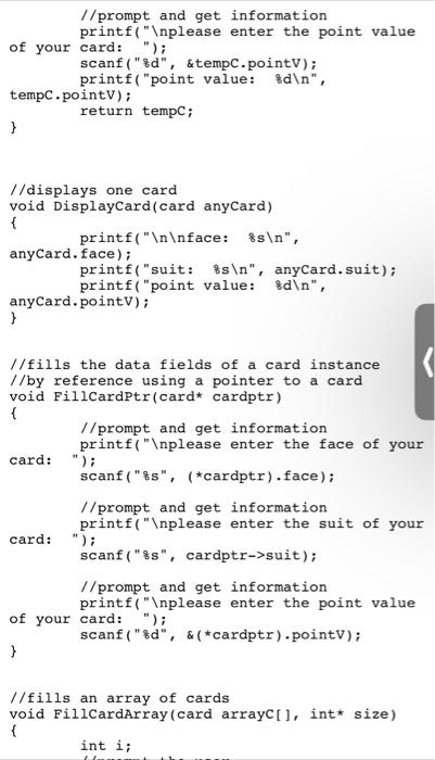 Solved For this assignment you will change the card.c code | Chegg.com