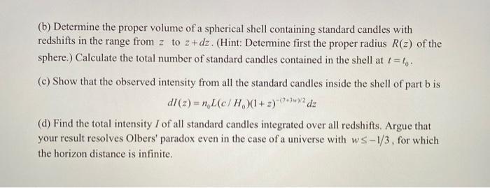 (b) Determine the proper volume of a spherical shell | Chegg.com