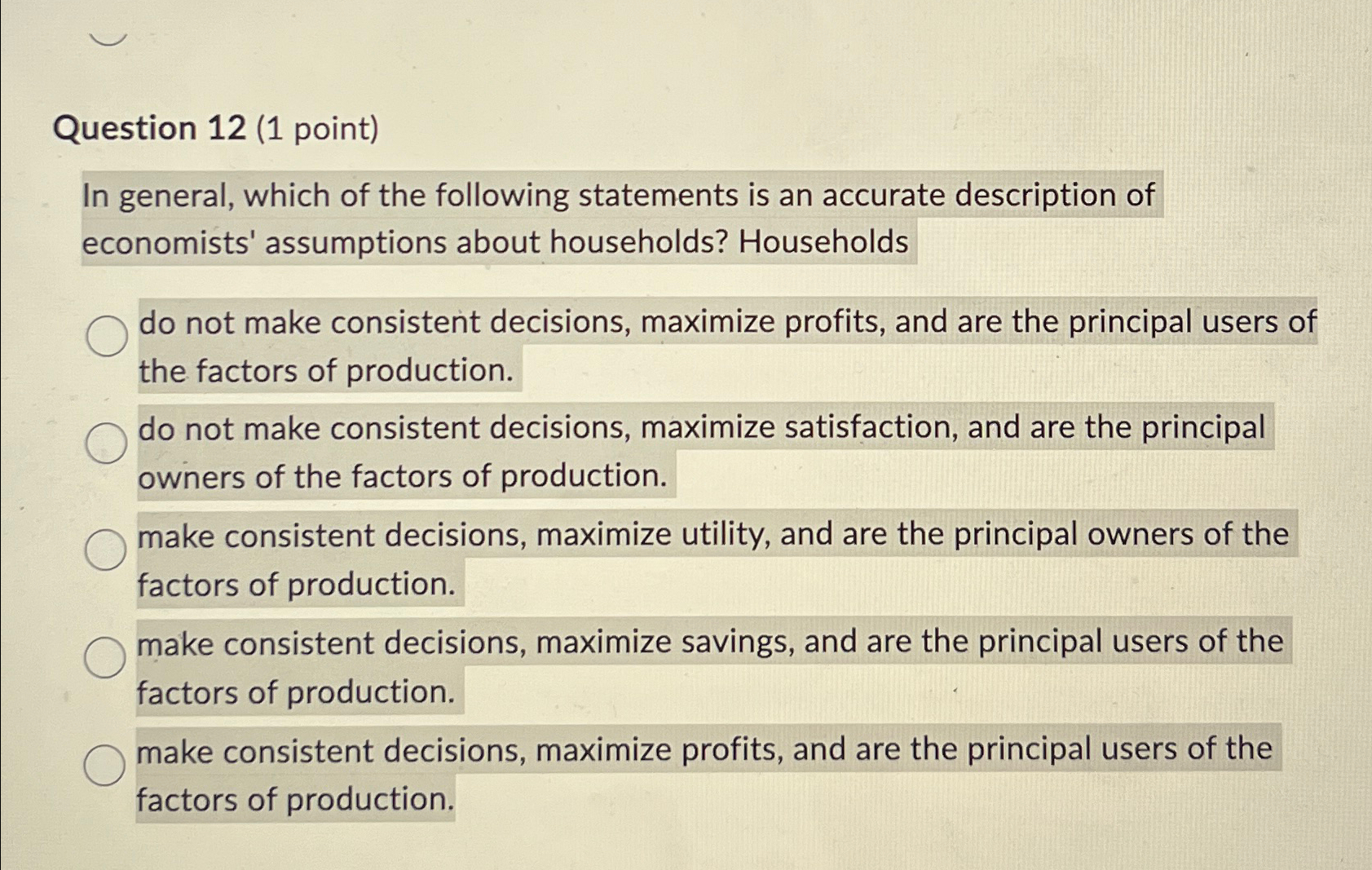 Solved Question 12 (1 ﻿point)In General, Which Of The | Chegg.com