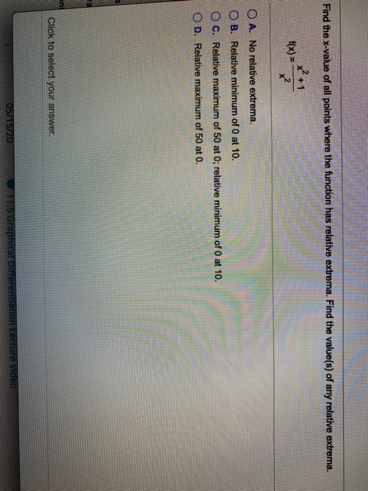 Solved Find The X Value Of All Points Where The Function Has 0308