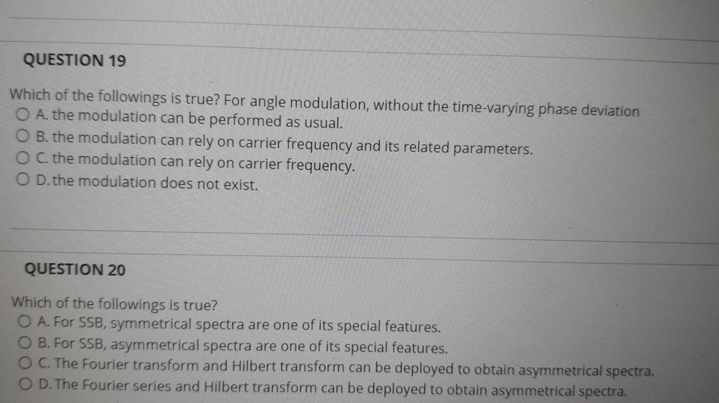 Solved QUESTION 19 Which of the followings is true? For | Chegg.com