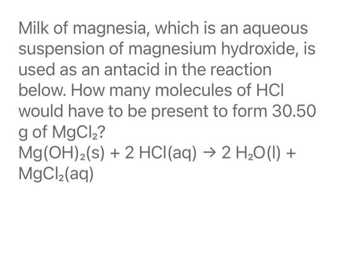 MILK OF MAGNESIA- magnesium hydroxide suspension