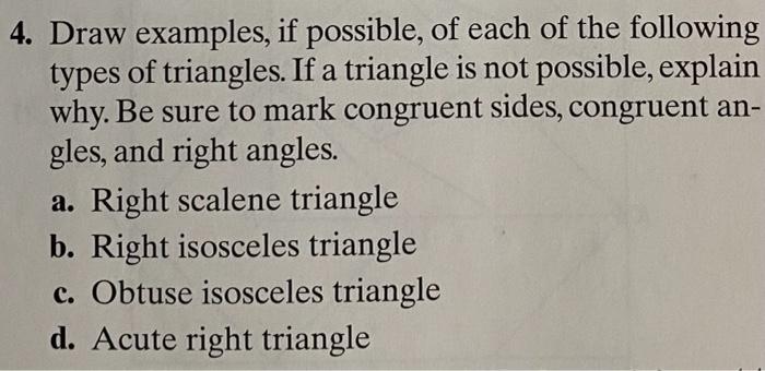 Solved 3. Draw examples, if possible, of each of the | Chegg.com