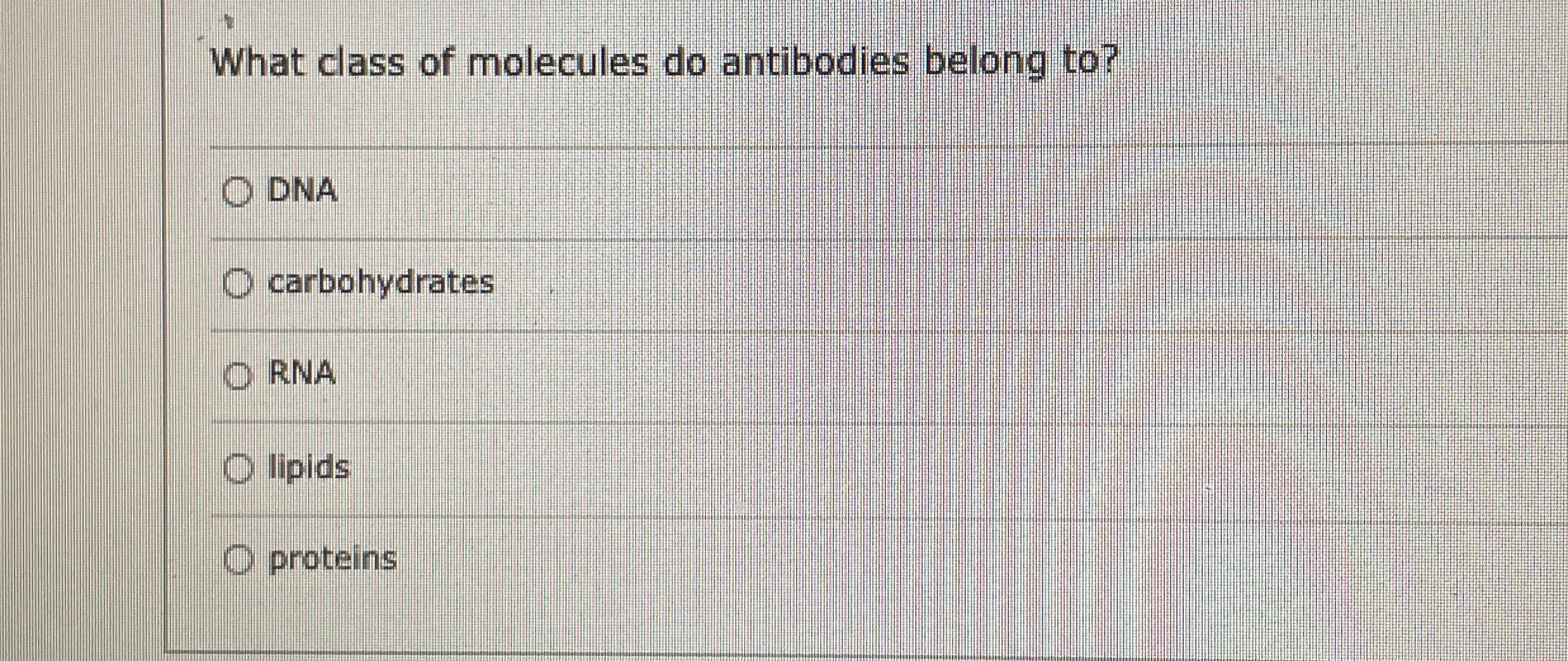 Solved What class of molecules do antibodies belong