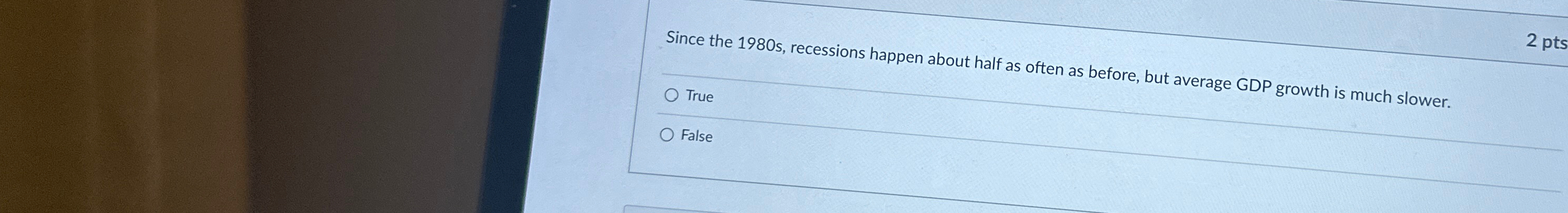 Solved Since The 1980 ﻿s, ﻿recessions Happen About Half As | Chegg.com