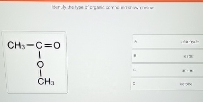 Solved Identify the type of organic compound shown | Chegg.com